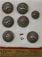 Vintage Greyhound Bus Lines suit buttons