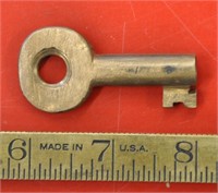 Vintage brass railroad switch lock key