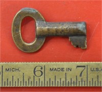 Vintage brass railroad switch lock key