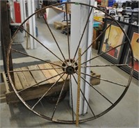 Antique steel implement wheel