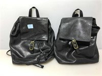 2 Coach Leather Backpacks. Previously Owned