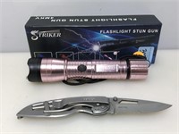 NIB Striker Flashlight Stun Gun and Gerber Pocket