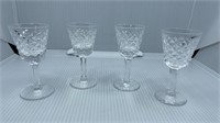 Four 3.5" Waterford Glasses