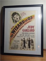 Framed reproduction poster of The wizard of Oz