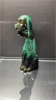 Large Blue Mountain Pottery Dog Figurine 14" High