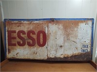 Vintage metal Esso gas sign