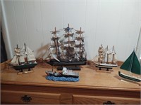Collection of model sailing ship decorative