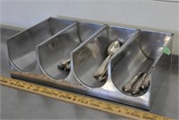 Stainless steel cutlery holder & contents