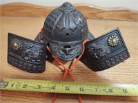 Cast iron decorative samurai warrior