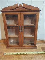 Small wooden glass curio/display cabinet