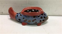 Painted Fish Candle Holder Q16A
