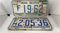 2 Different Nova Scotia Farm License Plates