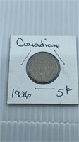 Scarce 1926 Canadian King George V Nickel