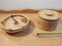 Beautiful Lathe turned spalted maple candy dish