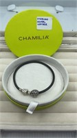 Chamilia Sterling Silver & Leather Charm Bracelet