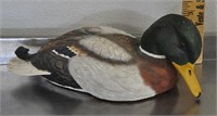 Wood carved duck decor