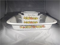 4 pieces of vintage CorningWare spice of life