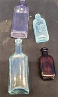 4 Vintage Small Bottles