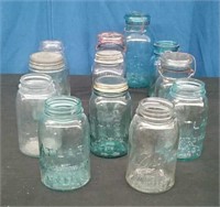 Box-12 Assorted Vintage Canning Jars