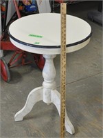 Round painted side table,  20"dia.x27