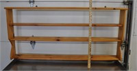 Wood collector plate rack,  53.5x5.5x25