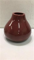 Glazed Red Vase Q16A
