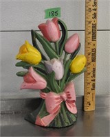 Cast iron "tulips" door stop