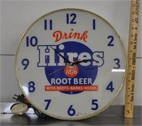 1958 Hires clock, see pics, notes