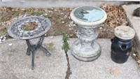 Vintage Sundial, Planter, Bird Bath & Table Bases