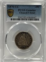 S - 1876-CC PCGS GENUINE QUARTER (88)