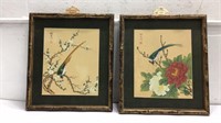 2 Pieces of Asian Songbird Wall Art Q8C