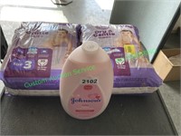 2 Packs Of Diapers Size 3 & Baby Lotion