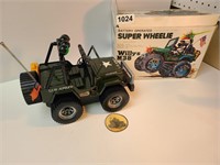 Vintage Willys M38 Jeep Toy Battery Operated