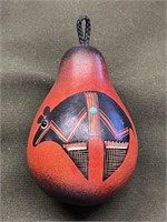 VINTAGE SIGNED HAND PAINTED NATIVE AMERICAN GOURD