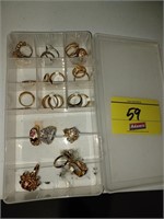 LARGE GROUP OF FASHION RINGS - LOTS WITH STONES