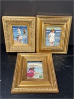 THREE FRAMED SEA THEMED OIL PAINTINGS SIGNED BY