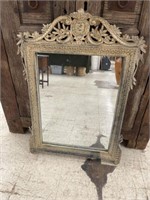 CARVED WOOD FRAMED NEOCLASSICAL STYLE WALL MIRROR