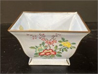 ANTIQUE CHINESE ENAMEL FLORAL PLANTER 5.4in W x