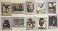 10 NFL Sports Cards - OJ Simpson, Dorsett, & more