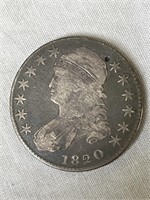 1820 Capped Bust Silver Fifty Cent Piece