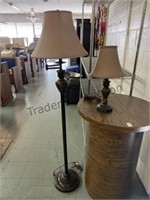 Floor Lamp & Matching Table Lamp