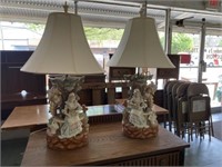 Pair of Vintage Victorian Lamps