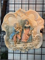 Vintage Italian 3D Wall Plaque