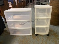 Pair of 3 Drawer Storage Units