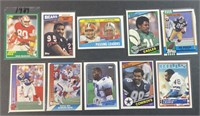 10 NFL Sports Cards - Montana, Pearson & Others