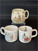 Lot Of Three Adorable, Collectible Bunny Cups