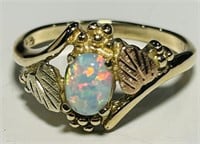 10KT YELLOW GOLD OPAL RING 3.50 GRS