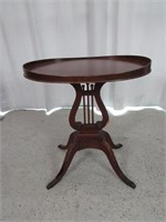 Vtg Wooden Oval Side Tables