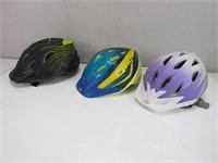 (3) Bicycle Helmets by Bell