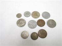 (11) Vtg International Coins